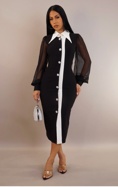 STARTING FRESH DRESS - BLACK