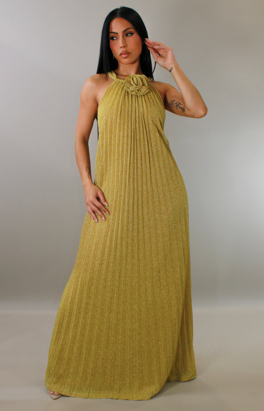 GOING OUT MAXI DRESS - GOLD