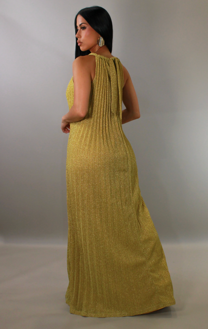 GOING OUT MAXI DRESS - GOLD
