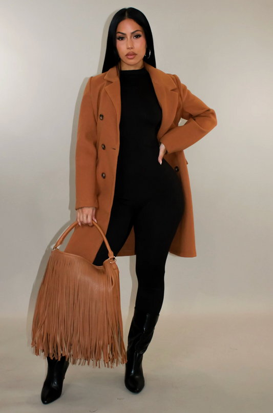 SEEING WHERE THE NIGHT GOES COAT - CAMEL