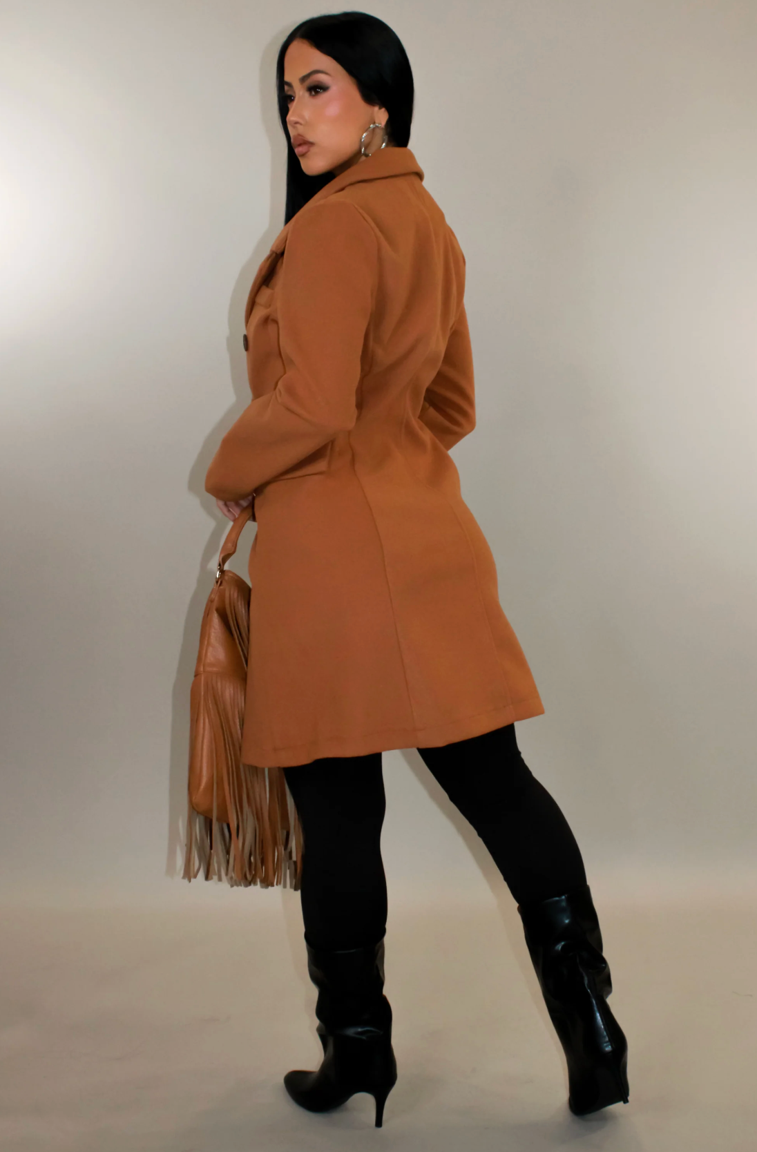 SEEING WHERE THE NIGHT GOES COAT - CAMEL