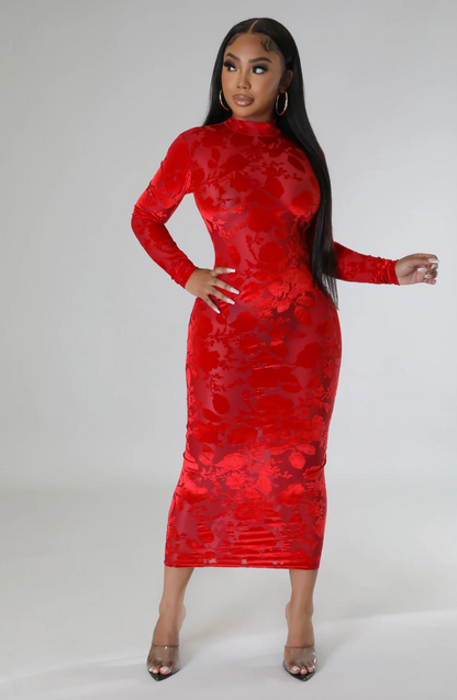 MORTICIA NIGHTS DRESS - RED