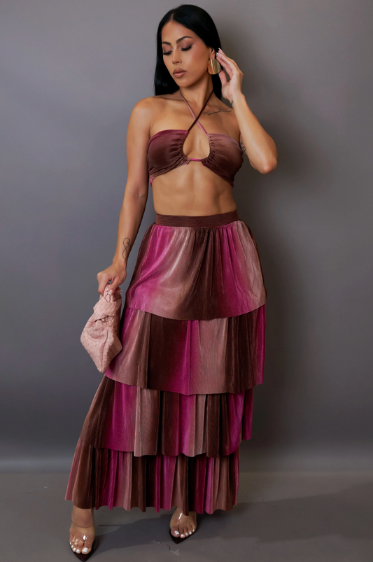 Always Wanted You Skirt Set - Pink