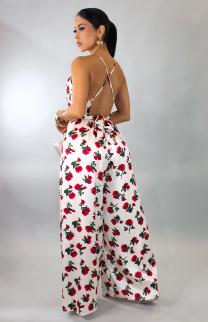 Roses Jumpsuit - Beige