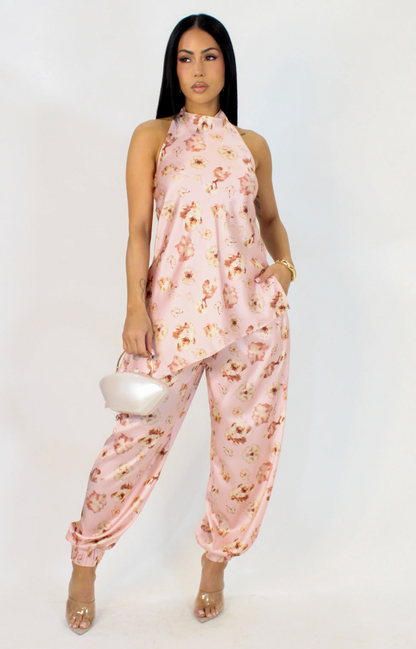 Say Nothing Pant Set - Pink