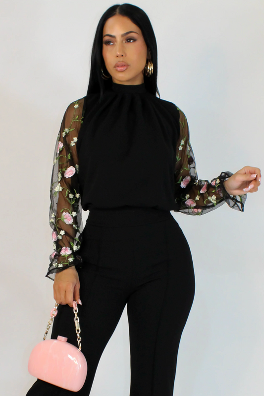 Glamour Blouse - Black