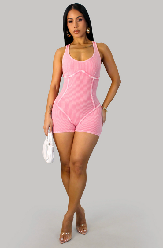 Powering The Pose Romper - Pink
