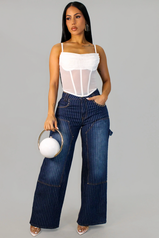 On The 30'S Denim Pants - Dark Wash