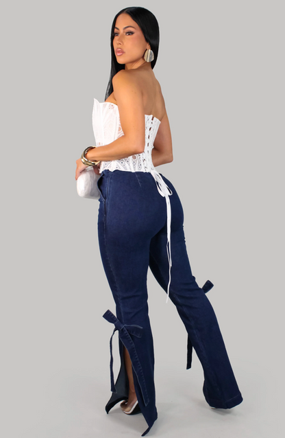 Lacely Denim Pant - Denim
