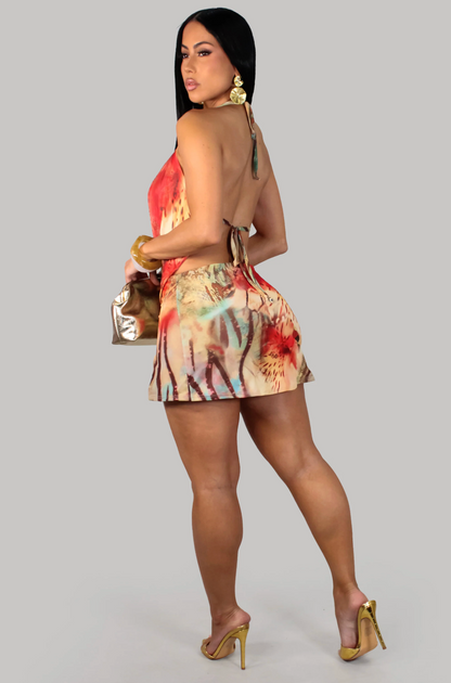 Sun Washed Skirt Set - Multi