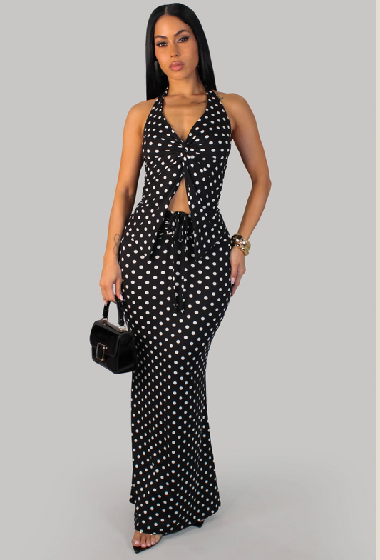 Fade Into Friday Skirt Set - Black
