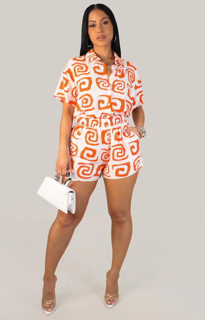 Burana Short Set - Orange