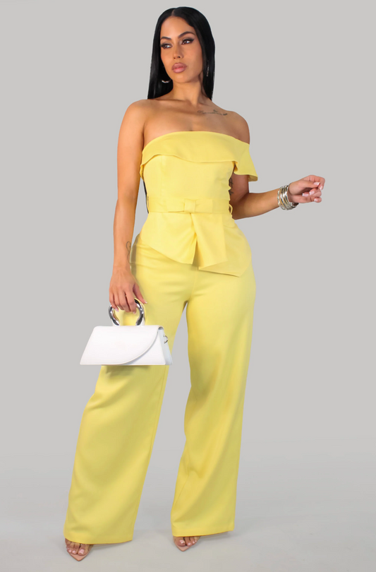 Deliana Pant Set - Yellow